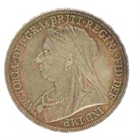 BRITISH 1893 VICTORIA CROWN SILVER COIN
