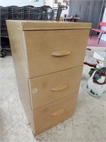 3 drawer nightstand, 15" x 20" x 31"