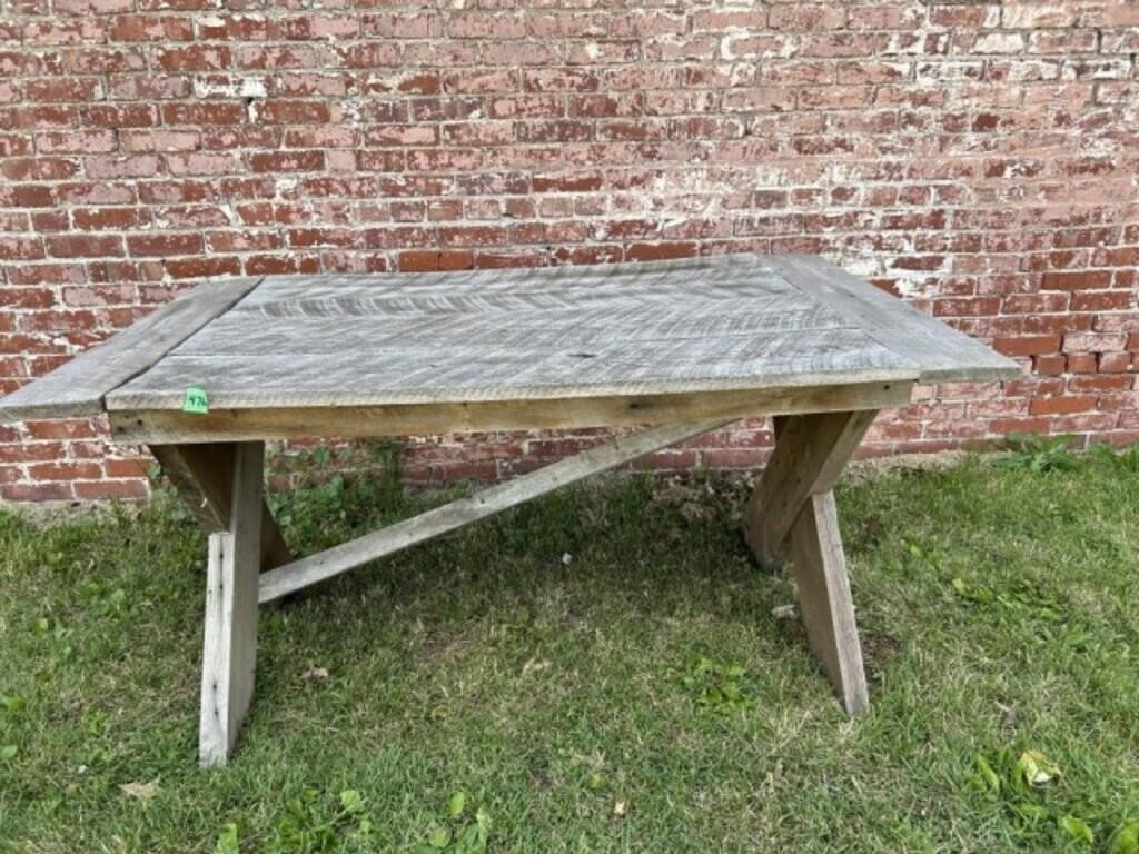 Wood picnic table 61x38x29h