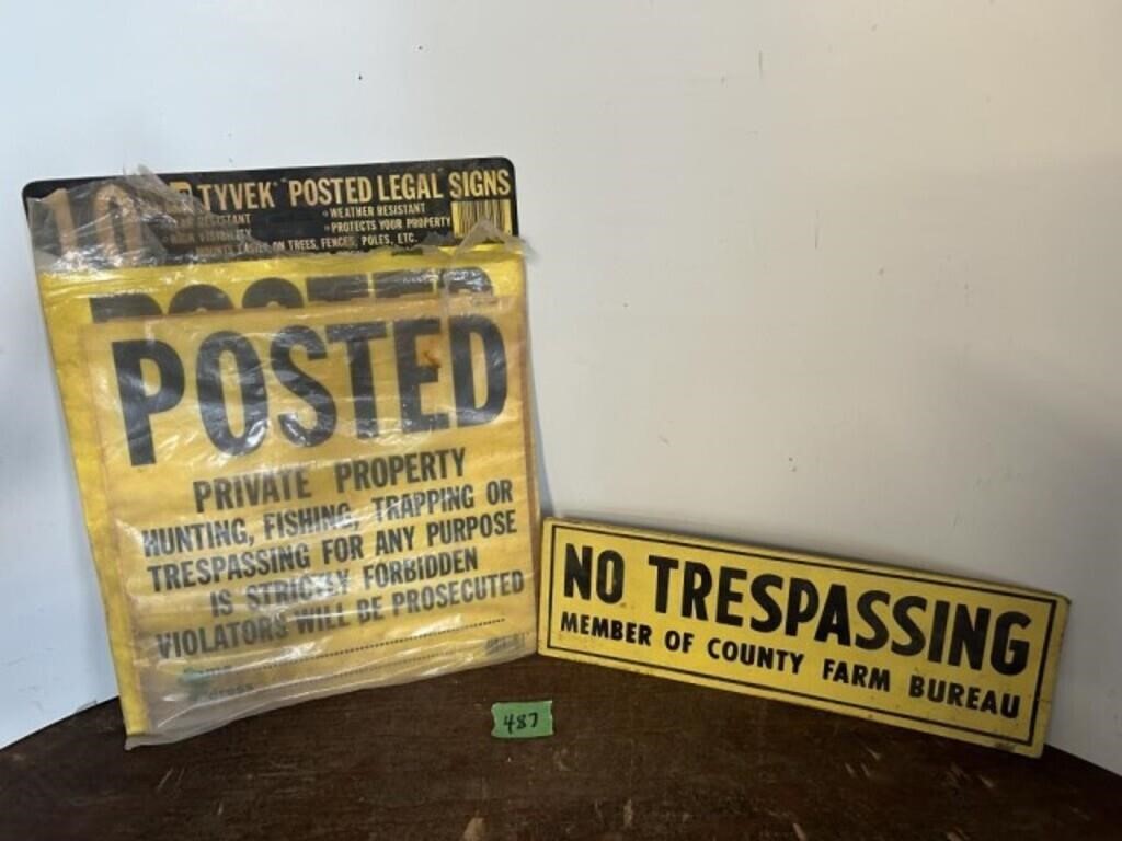 No Trespassing & private property signs