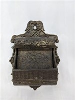 Antique Cast Iron Parker Match Safe