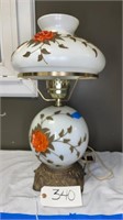 Old Gone with the Wind type lamp 21 tall