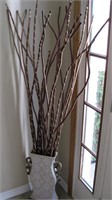 Ceramic Vase  with Decorative Sticks