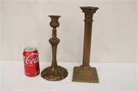 10.25" & 13.75" Brass Candle Sticks