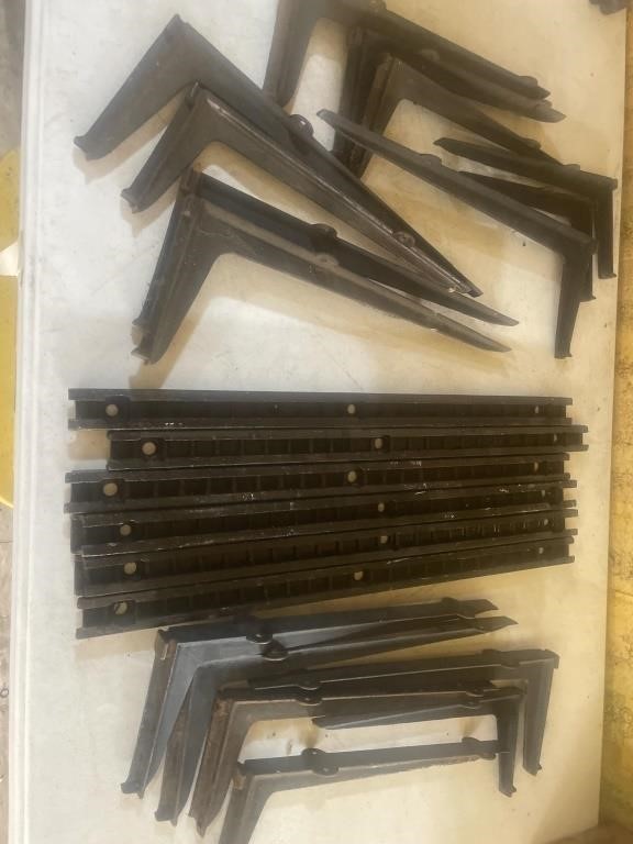 3 sets wall brackets 16 shelf brackets- cast iron