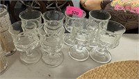 LOT OF INDIANA GLASS KINGS CROWN THUMBPRINT CUPS