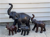 (4) Elephant Figures