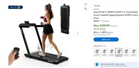 E9672 7.5MPH 2.25HP 2 in 1 Dual Display Treadmill