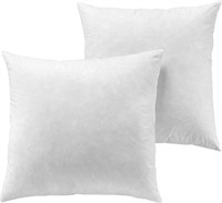 2 Yesterday Home 18"x18" Down Pillow Inserts White