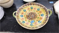 HAND PAINTED ITALIAN CENTERPIECE BOWL