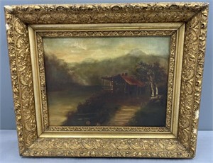 Oil Painting in Ornate Victorian Frame