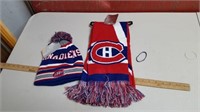 Montreal Canadiens NHL Logo Touque & Scarf (NEW)