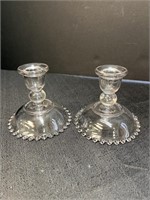 Pair of Candlewick candleholders