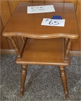 Vintage Maple Lamp Table 16” X 16” X 24” t