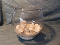 Fish Bowl with Shells and Stones