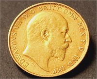 22K  4G 1909 Edwardvs Vii Coin
