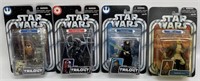 (4) 2004 Star Wars Action Figure On Blister Card