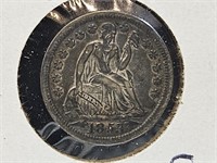 1853 Silver Liberty Seated With Arrows Coin