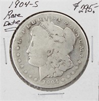1904-S Morgan Silver Dollar Coin RARE DATE