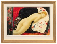 Large Figural Lithograph by Alain Bonnefoit.