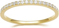 Gold-pl. .60ct White Sapphire Half Eternity Ring