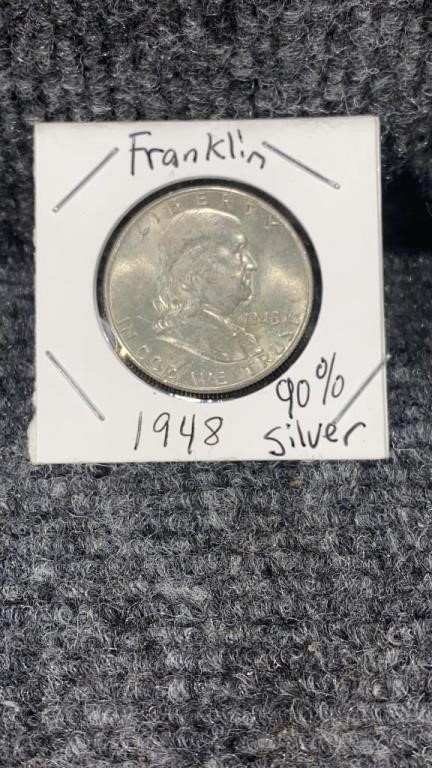 1948 Franklin Silver Half Dollar Coin