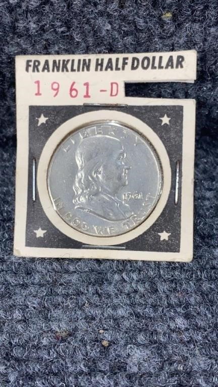 1961-D Franklin Silver Half Dollar Coin