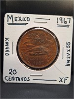 1967 Mexican coin