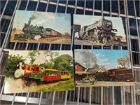 train postcards rppc unposted