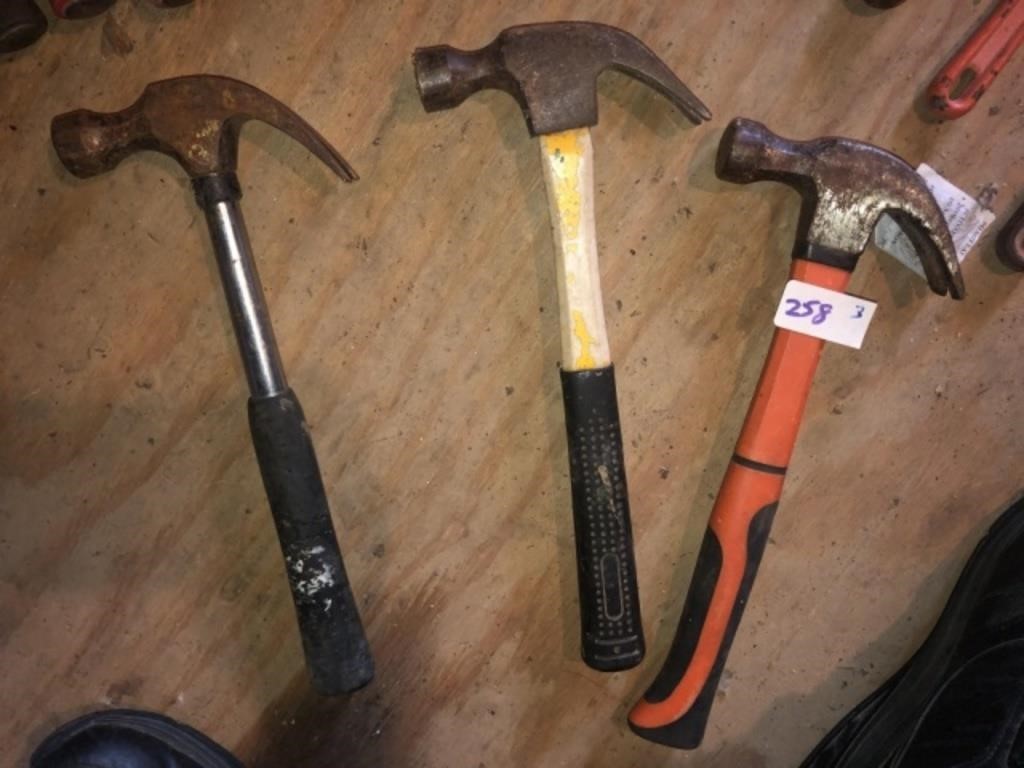 (3) Claw Hammers