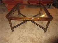 glass top living room table