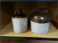 2 crock jugs