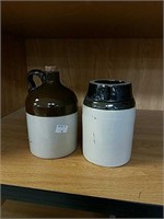 Crock jug and small crock