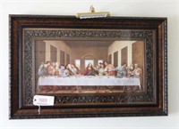 Large framed print of “The Last Supper” in fancy