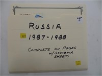 Russia 1987-88 Stamps complete on pages w/