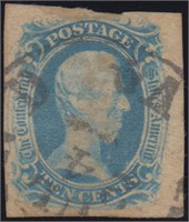CSA Stamps #9 Used TEN Cents toned w/ CV $500