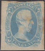 CSA Stamps #9 Used with small thins CV $500