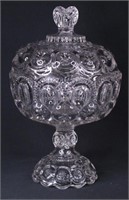 L.E. Smith Moon & Stars Clear Candy Dish