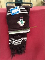 Children's Brown Snowman Scarf, Hat & Glove Set
