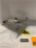 F-101B DESK MODEL (BACK WING NEEDS GLUED), NICKEL