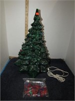 19" CERAMIC LIGHTED CHRISTMAS TREE