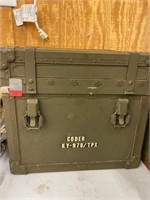 Military metal box with lid