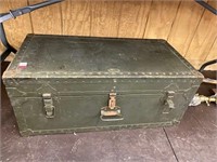 Wooden military trunk
