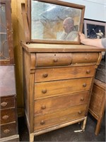 6 drawer antique wooden chest