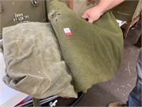 Military duffel and blanket