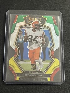 Jerome Ford 2022 Panini Select Die Cut RC Prizm