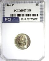 1944-P Nickel MS67 FS LISTS $725