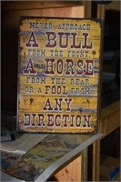 HORSE, BULL COLLECTOR SIGN ! -D-2