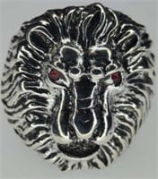 Gemstone eyeball lion ring size 12.75