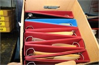 Box of Red/Blue 3-Ring Binders